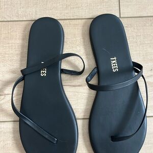 TKEES Black Strappy Sandals
